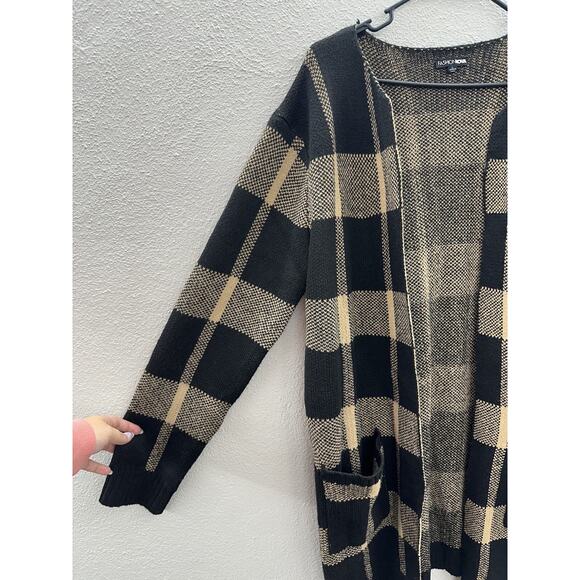 Womens Fashion Nova Cardigan Size Large How You Plaid Me Long Sleeve Open Front - Picture 2 of 12